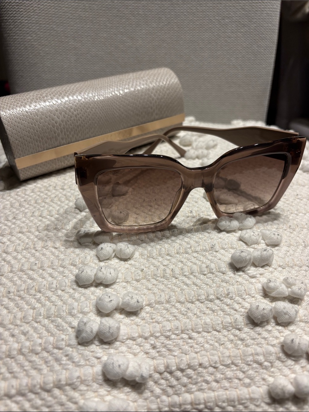 Jimmy Choo Oversized Square Sunglasses - Taupe Blush